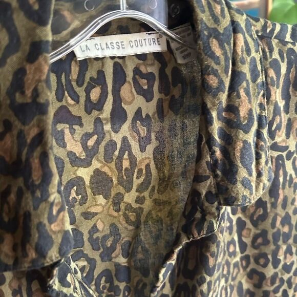 Y2K Leopard Print Blouse Small - Picture 7 of 14